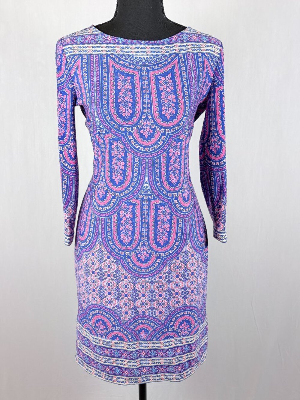 BCBGMAXAZRIA | Paisley Bodycon Mini Dress | XS | Boho/Groovy/Chic
